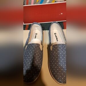 Airwalk Dreamwalk Slip On Denim Blue White Polka Dot Shoes